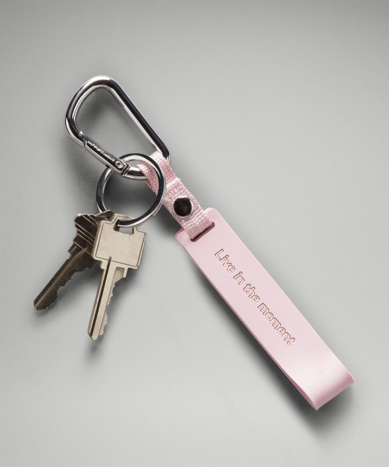 Lululemon Silicone Keychain Flush Pink / White Opal Online Outlet Sale
