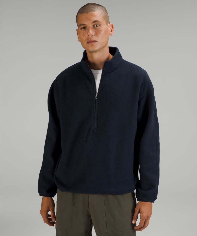 Lululemon Oversized Fleece Half Zip True Navy Online Outlet Sale