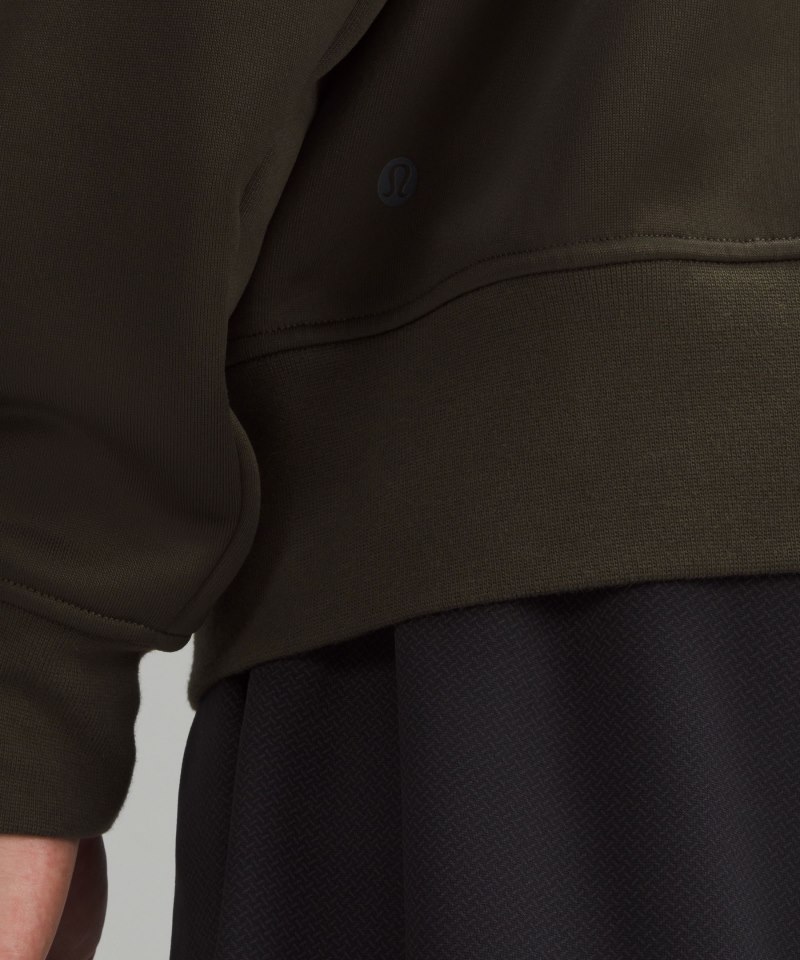 Lululemon Fleece Training Track Jacket Dark Olive Online Outlet Sale