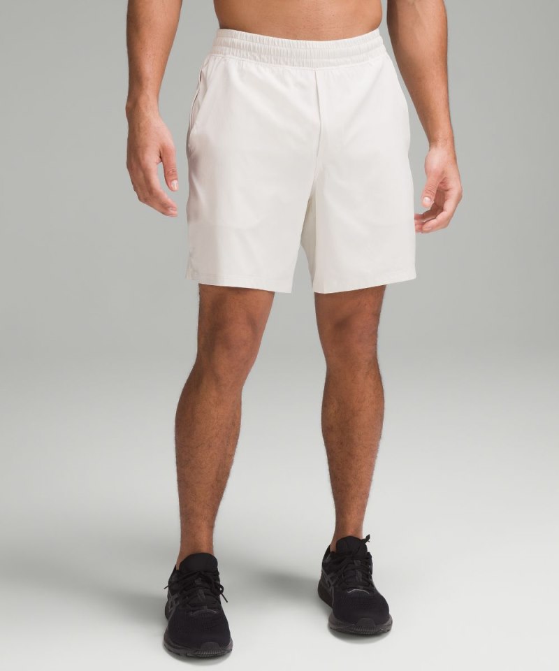 Lululemon Pace Breaker Lined Short 7" Bone Online Outlet Sale