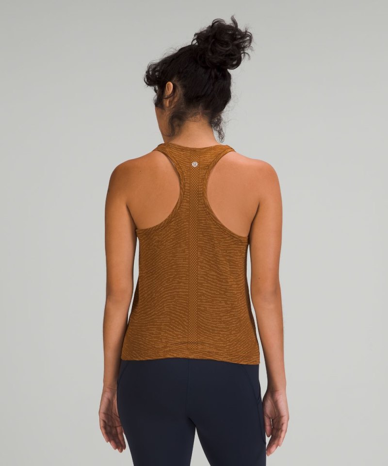 Lululemon Swiftly Tech Racerback Tank Top 2.0 *Race Length Water Surface Copper Brown / Bold Beige Online Outlet Sale