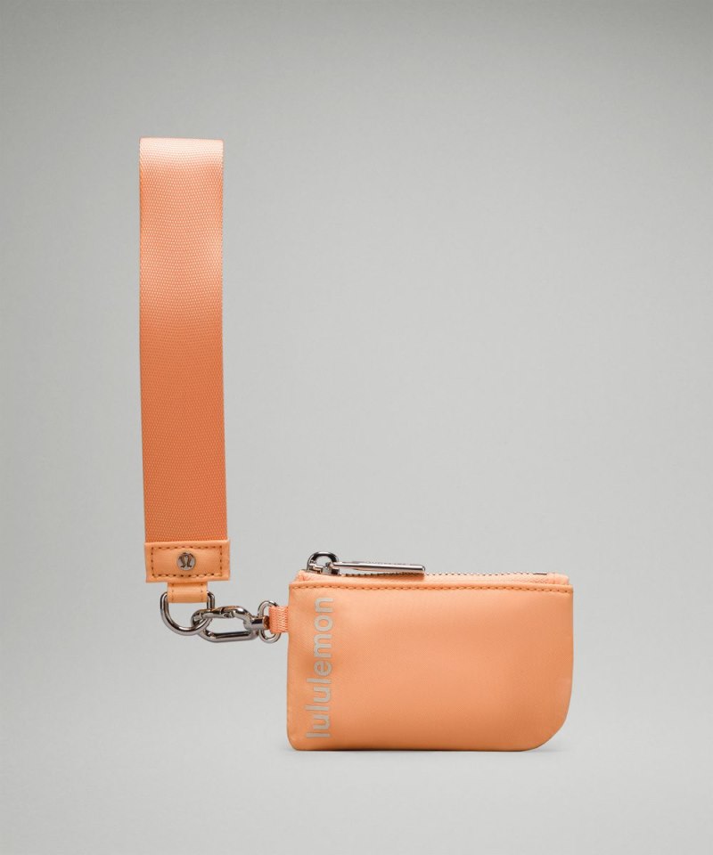 Lululemon Dual Pouch Wristlet Peach Bellini / White Opal Online Outlet Sale