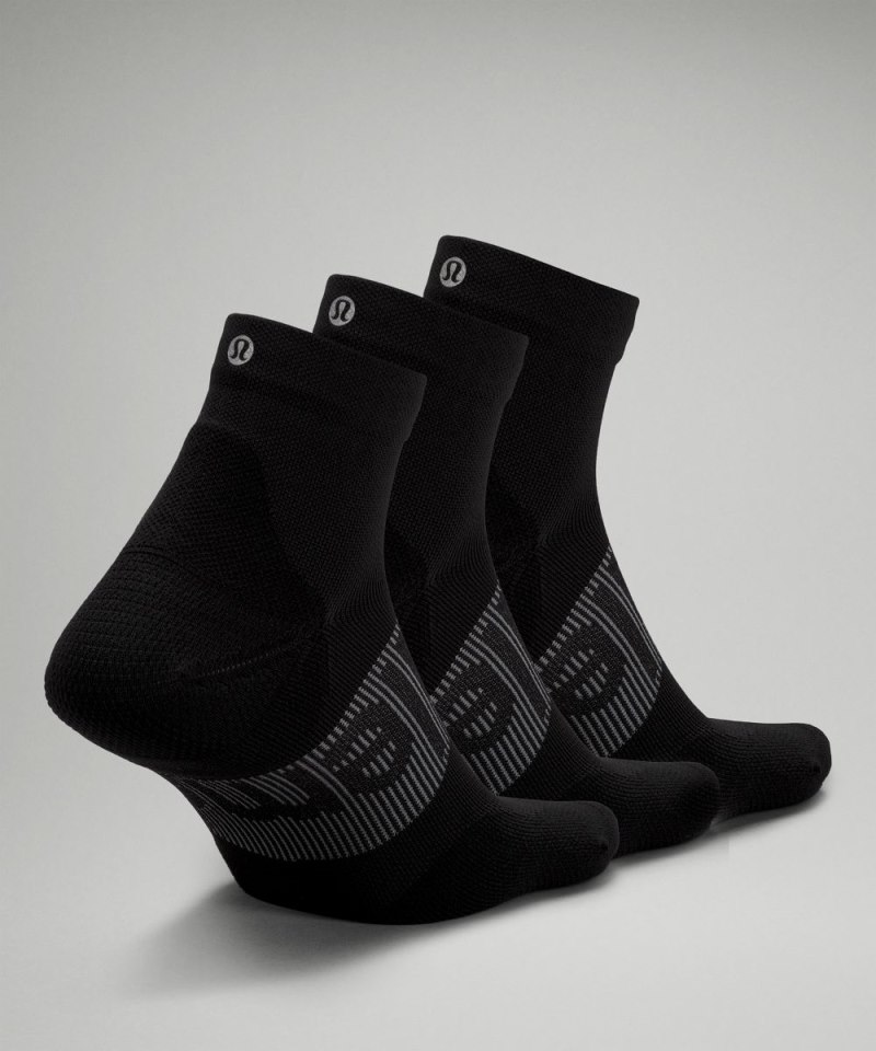 Lululemon Men's Power Stride Ankle Socks *3 Pack Black Online Outlet Sale