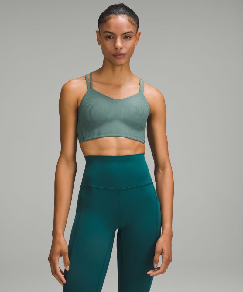 Lululemon Like a Cloud Ribbed Longline Bra *Light Support, B / C Cup Medium Forest Online Outlet Sale