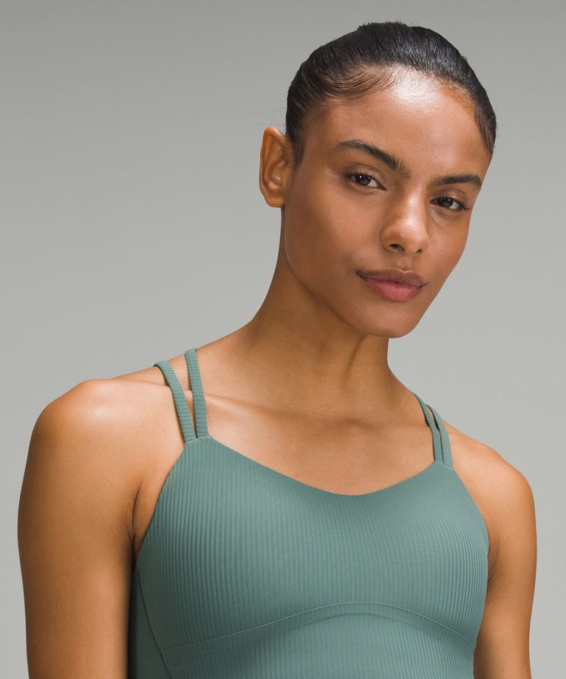 Lululemon Like a Cloud Ribbed Longline Bra *Light Support, B / C Cup Medium Forest Online Outlet Sale