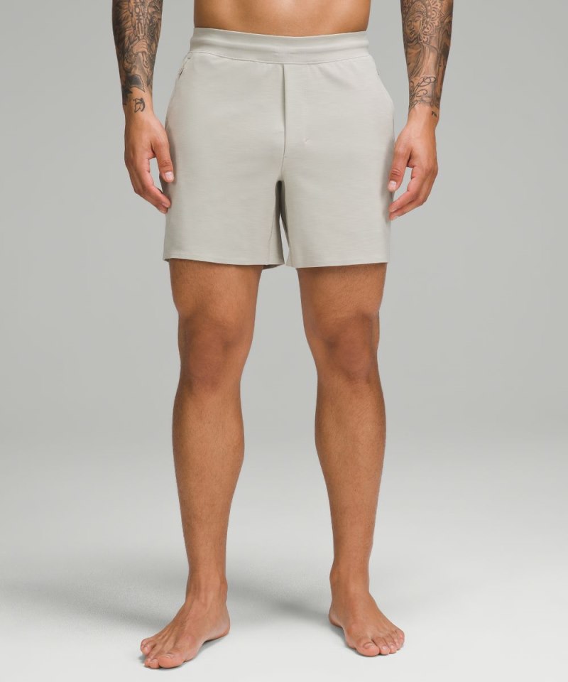 Lululemon Balancer Short 6" Heathered Raw Linen Online Outlet Sale