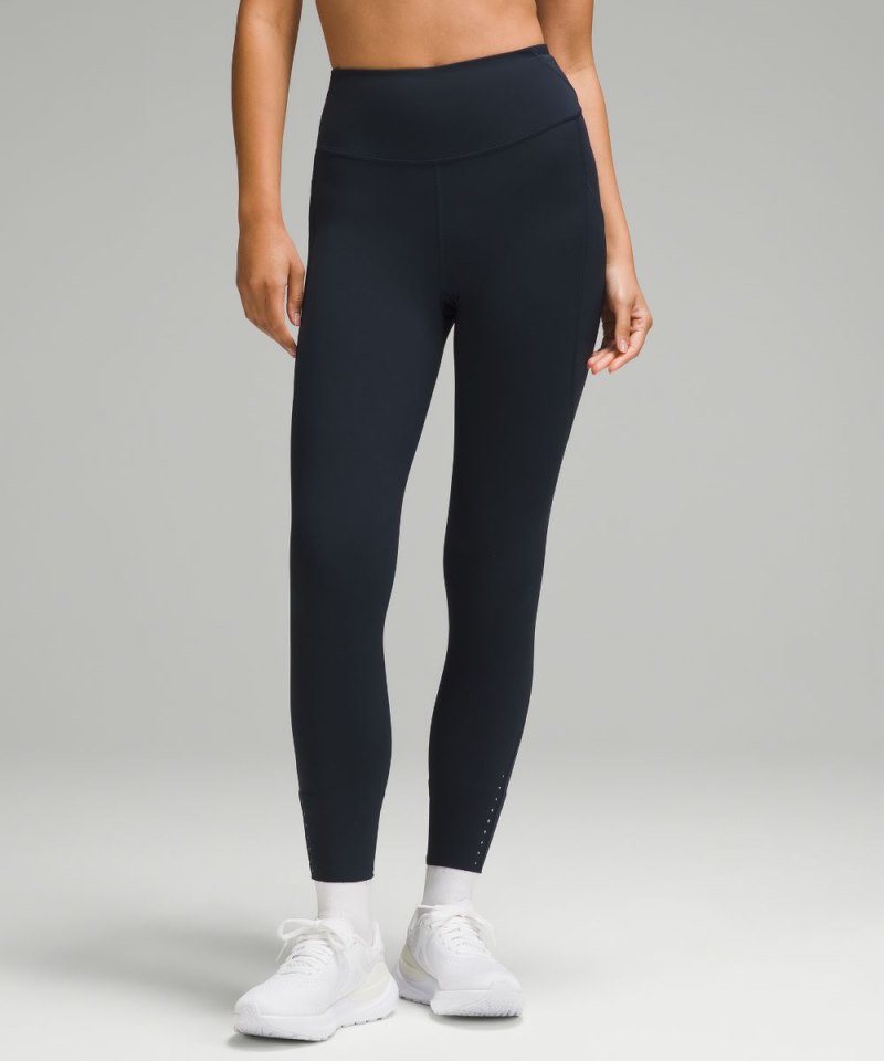 Lululemon Fast and Free High-Rise Tight 25” Pockets *Updated True Navy Online Outlet Sale