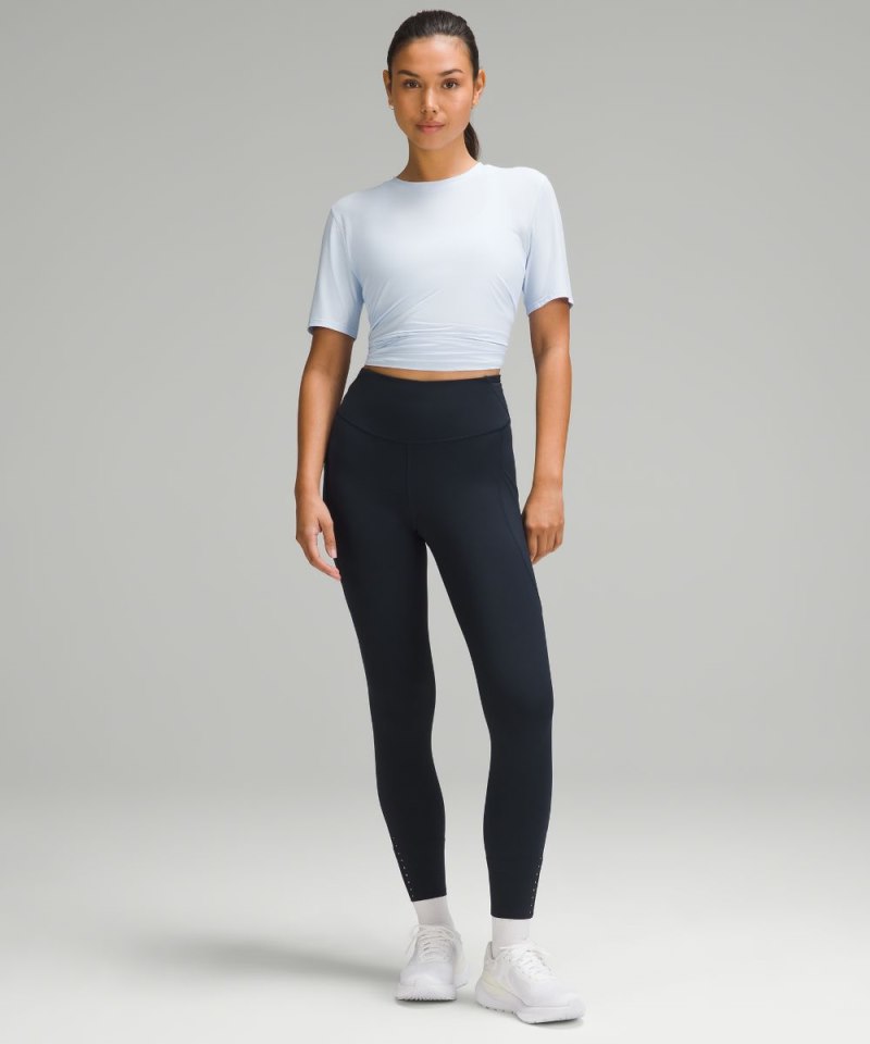 Lululemon Fast and Free High-Rise Tight 25” Pockets *Updated True Navy Online Outlet Sale