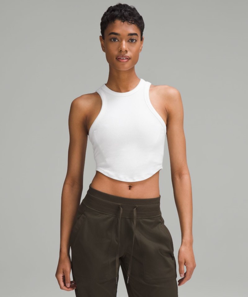 Lululemon Hold Tight Cropped Tank Top White Online Outlet Sale