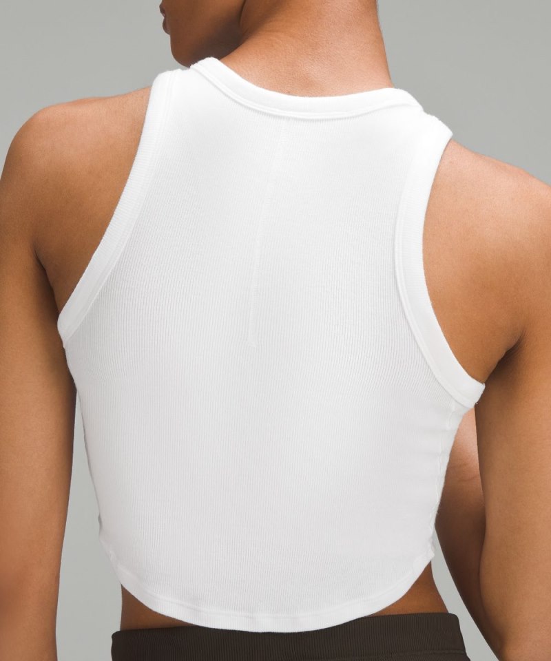 Lululemon Hold Tight Cropped Tank Top White Online Outlet Sale