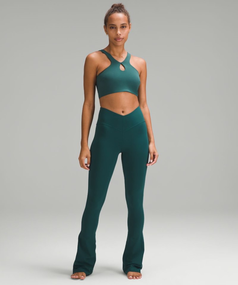 Lululemon SmoothCover Front Cut-Out Yoga Bra *Light Support, A / B Cup Storm Teal Online Outlet Sale