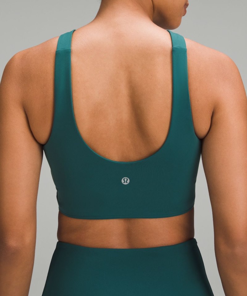 Lululemon SmoothCover Front Cut-Out Yoga Bra *Light Support, A / B Cup Storm Teal Online Outlet Sale