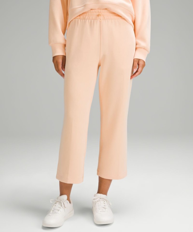Lululemon Softstreme High-Rise Straight-Leg Cropped Pant Peach Bellini Online Outlet Sale