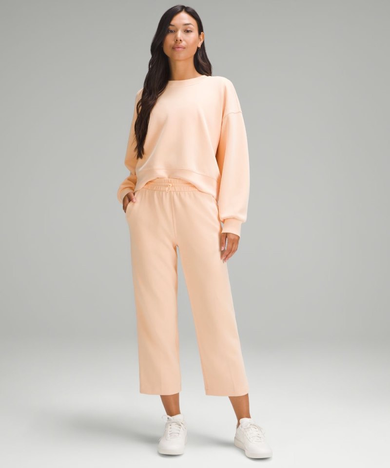 Lululemon Softstreme High-Rise Straight-Leg Cropped Pant Peach Bellini Online Outlet Sale