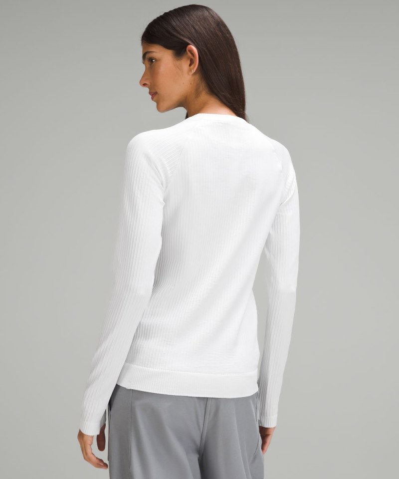 Lululemon Rest Less Pullover Colour Rib White / White Online Outlet Sale