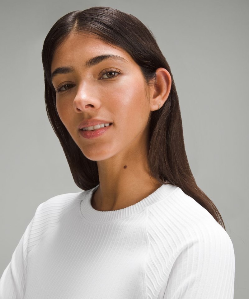 Lululemon Rest Less Pullover Colour Rib White / White Online Outlet Sale