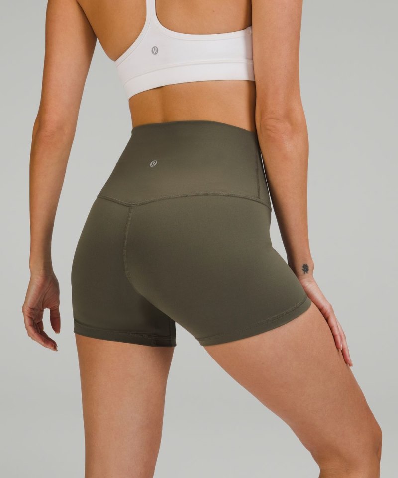 Lululemon lululemon Align™ High-Rise Short 4" Army Green Online Outlet Sale