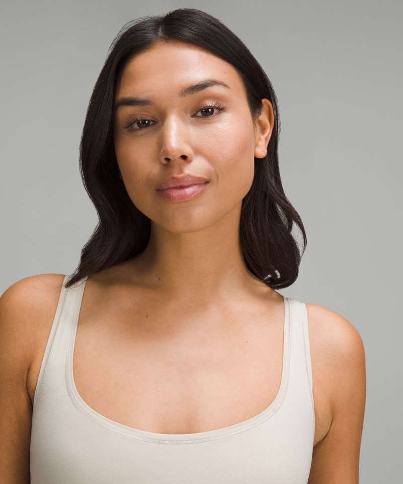 Lululemon Wundermost Ultra-Soft Nulu Square-Neck Sleeveless Bodysuit Mojave Tan Online Outlet Sale