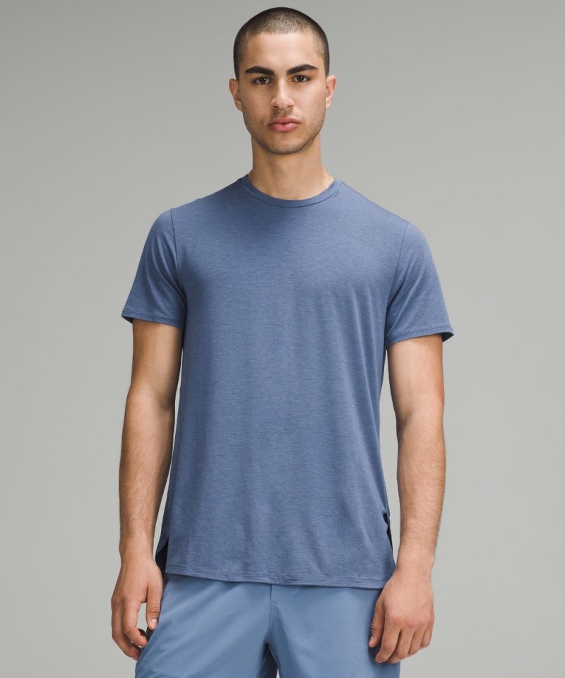 Lululemon Balancer Short-Sleeve Shirt Heathered Oasis Blue Online Outlet Sale