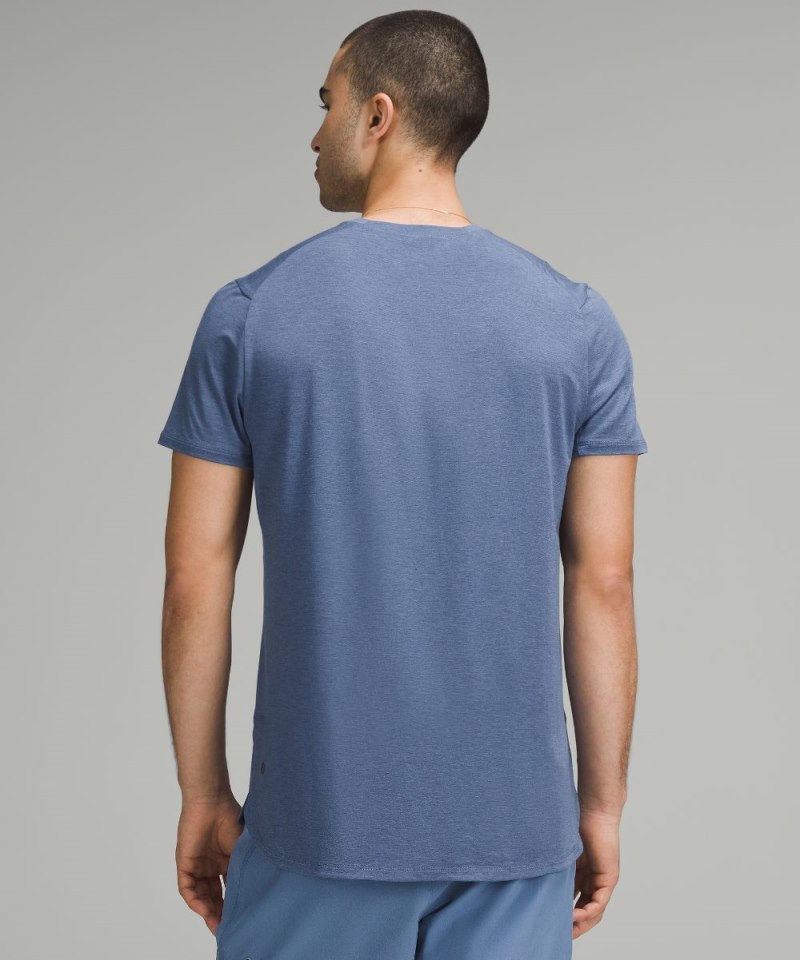 Lululemon Balancer Short-Sleeve Shirt Heathered Oasis Blue Online Outlet Sale
