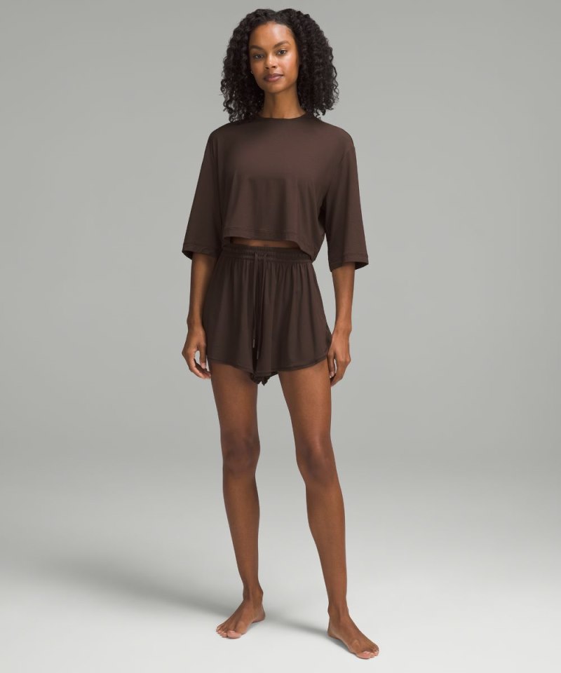 Lululemon Modal High-Rise Relaxed-Fit Lounge Short 3.5" French Press Online Outlet Sale