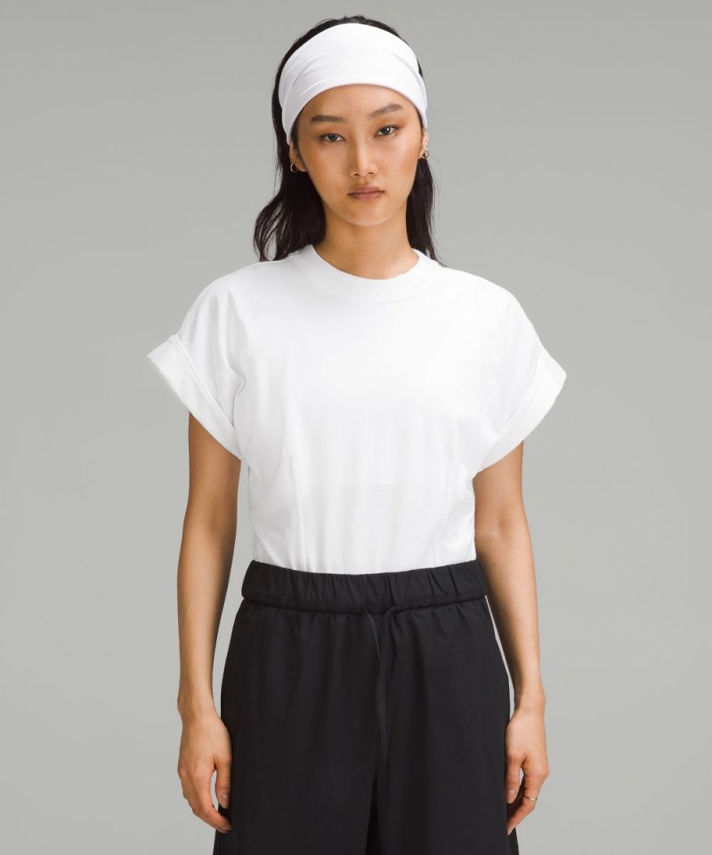 Lululemon Heavyweight Cotton T-Shirt Bodysuit White Online Outlet Sale