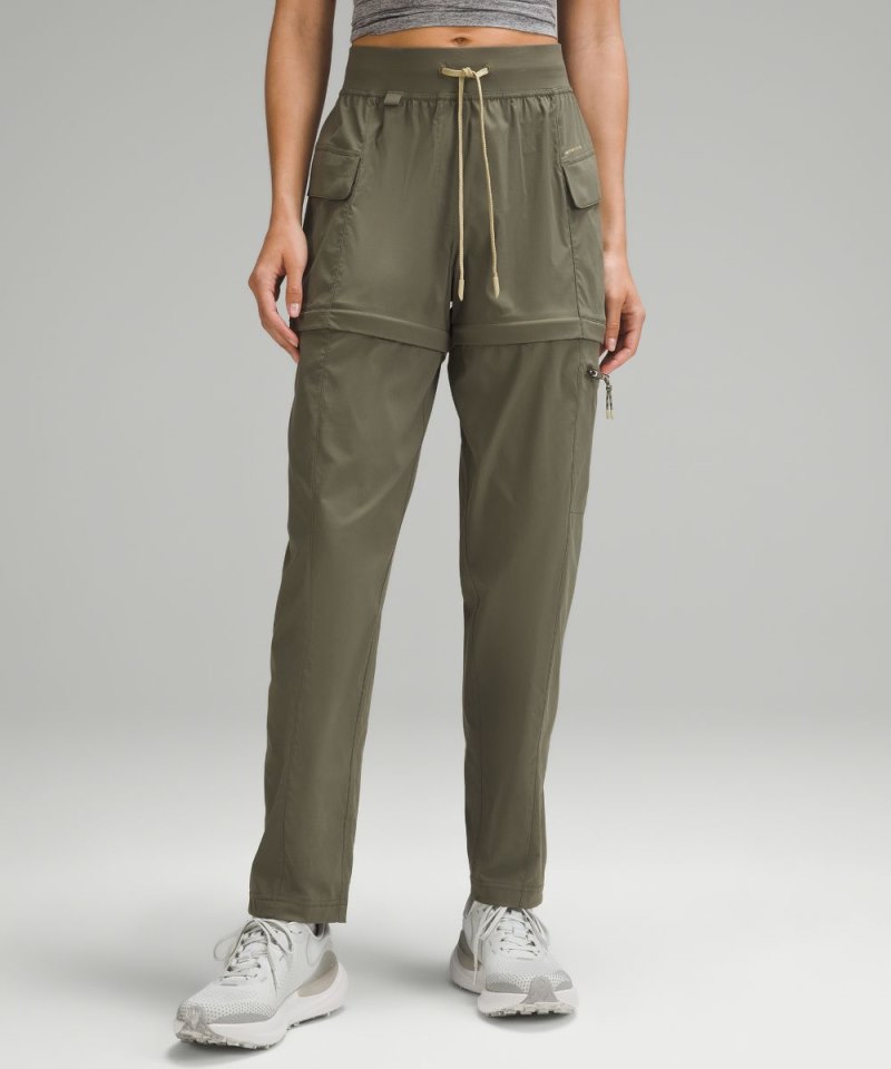 Lululemon Convertible High-Rise Hiking Pant Army Green Online Outlet Sale