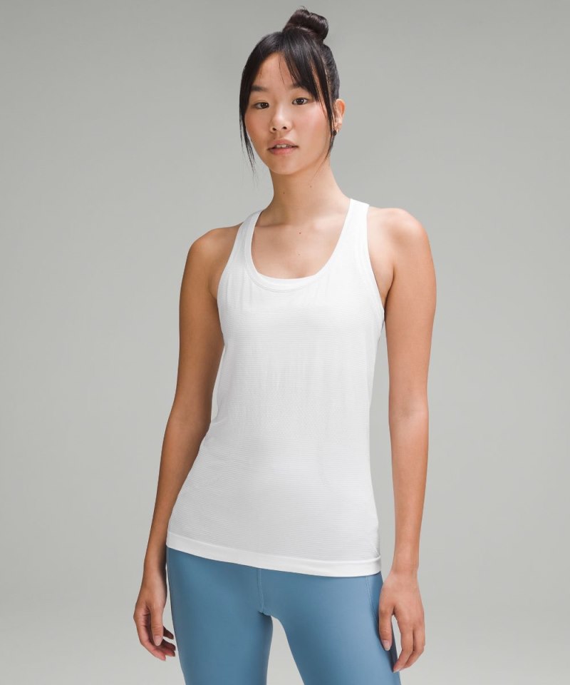 Lululemon Swiftly Tech Racerback Tank Top 2.0 *Hip Length White / White Online Outlet Sale