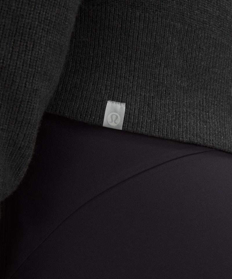 Lululemon Collared Merino Wool-Blend Sweater Heathered Black Online Outlet Sale
