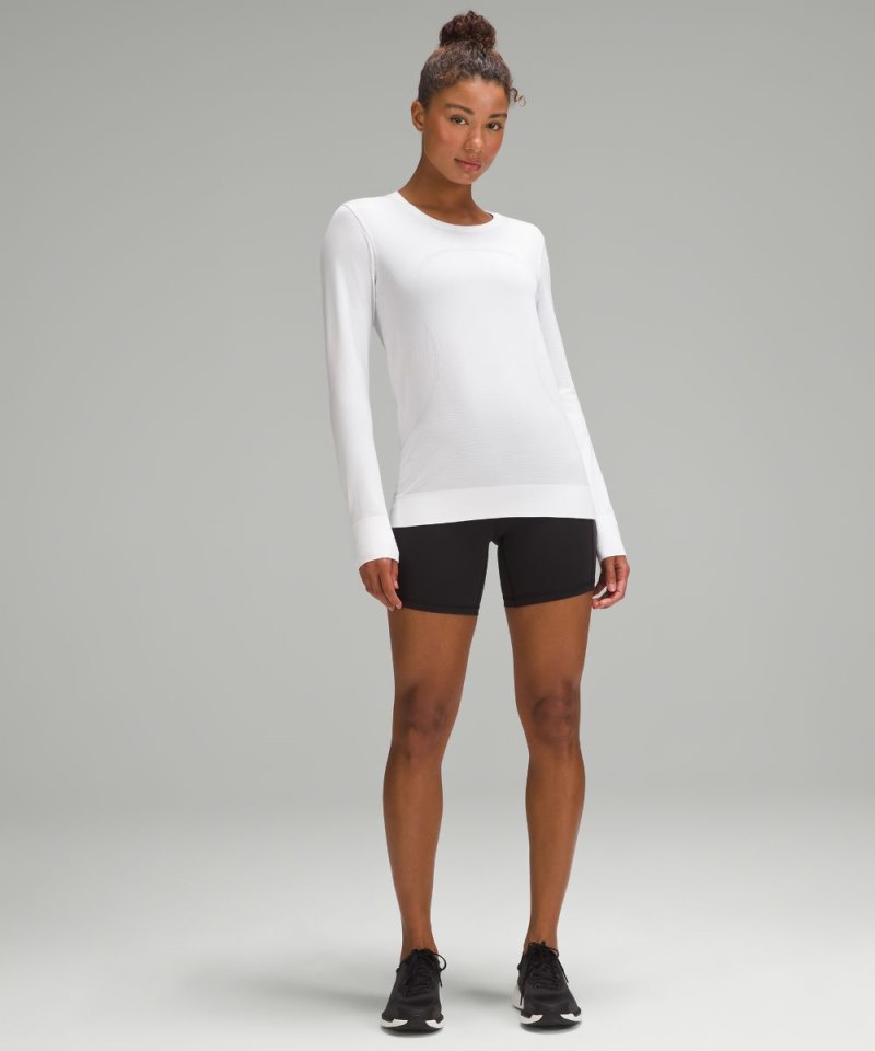Lululemon Swiftly Relaxed Long-Sleeve Shirt White / White Online Outlet Sale