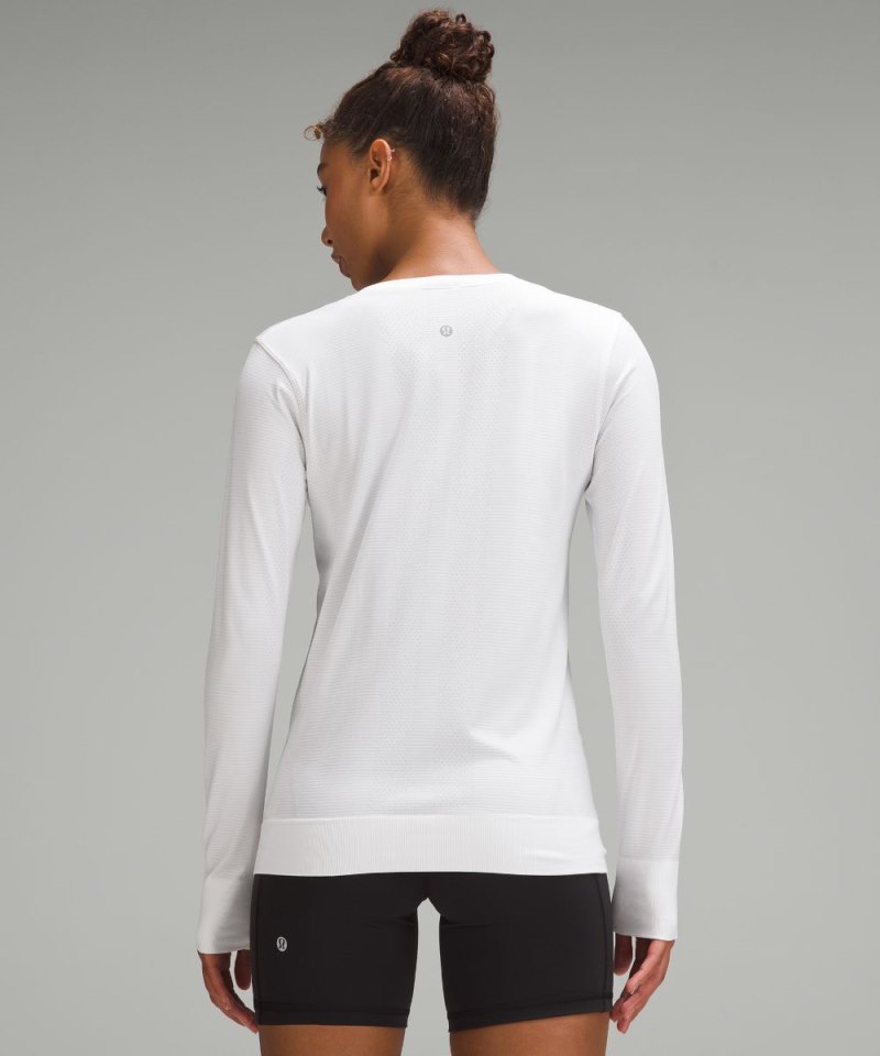 Lululemon Swiftly Relaxed Long-Sleeve Shirt White / White Online Outlet Sale