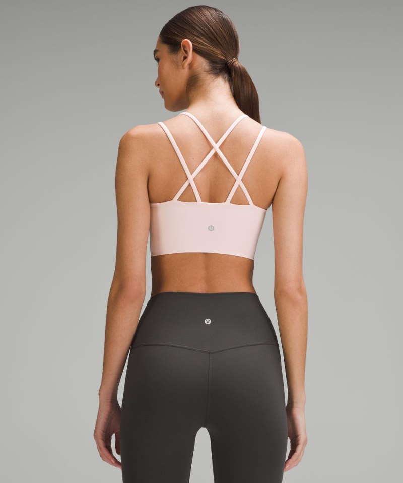 Lululemon Like a Cloud Longline Bra *Light Support, B / C Cup Strawberry Milkshake Online Outlet Sale