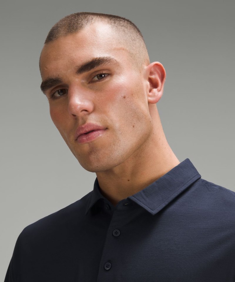 Lululemon Evolution Short-Sleeve Polo Shirt Nautical Navy Online Outlet Sale