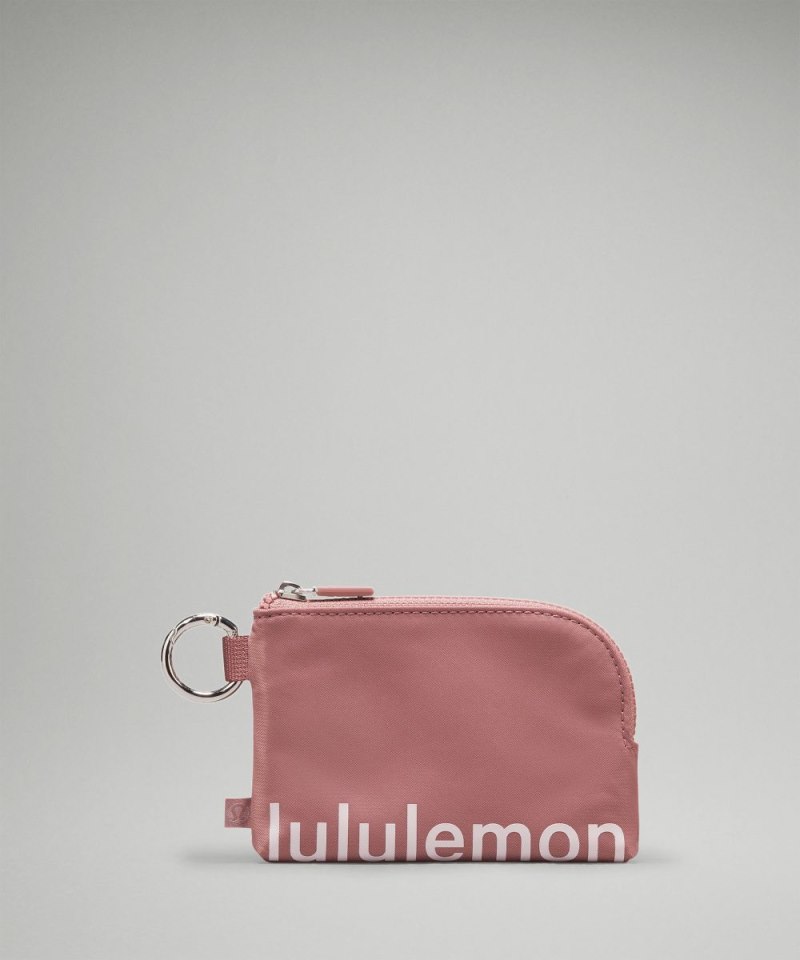 Lululemon Clippable Card Pouch Spiced Chai / Flush Pink Online Outlet Sale