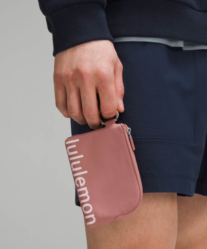 Lululemon Clippable Card Pouch Spiced Chai / Flush Pink Online Outlet Sale