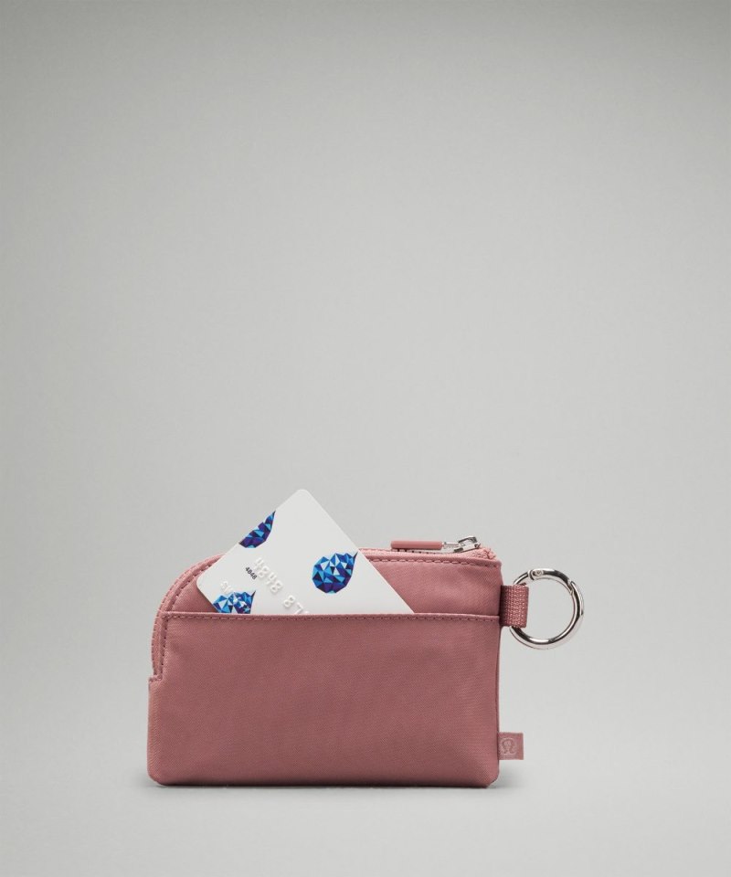 Lululemon Clippable Card Pouch Spiced Chai / Flush Pink Online Outlet Sale