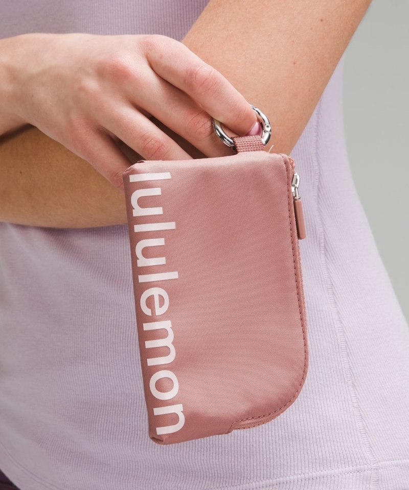 Lululemon Clippable Card Pouch Spiced Chai / Flush Pink Online Outlet Sale