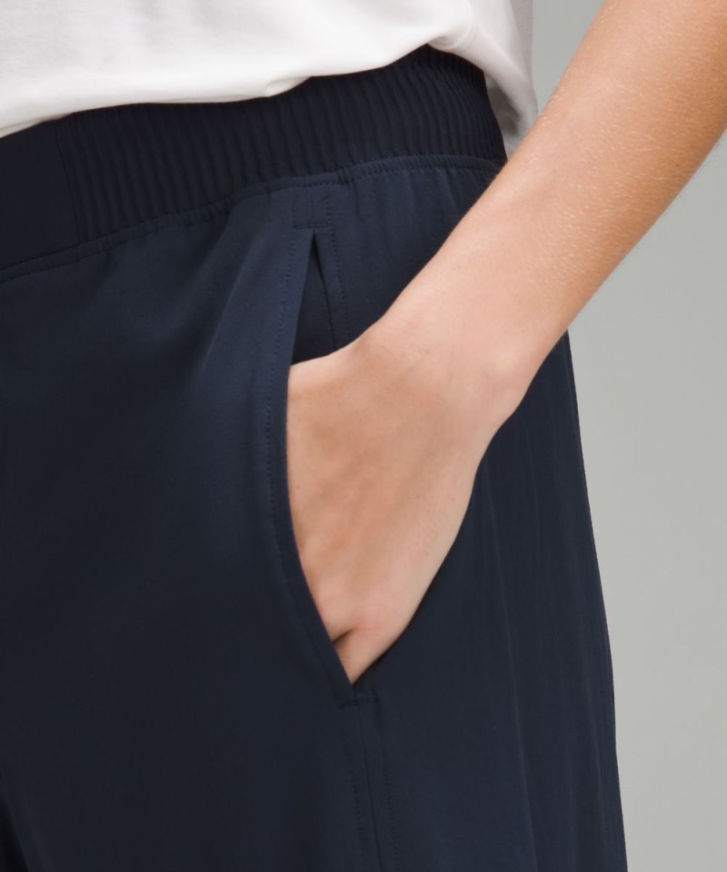 Lululemon Stretch Woven High-Rise Wide-Leg Cropped Pant True Navy Online Outlet Sale