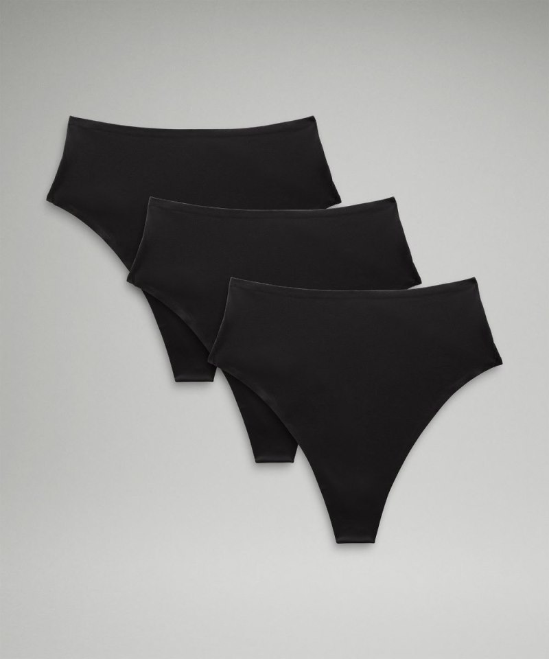 Lululemon Wundermost Ultra-Soft Nulu High-Waist Thong Underwear *3 Pack Black Online Outlet Sale