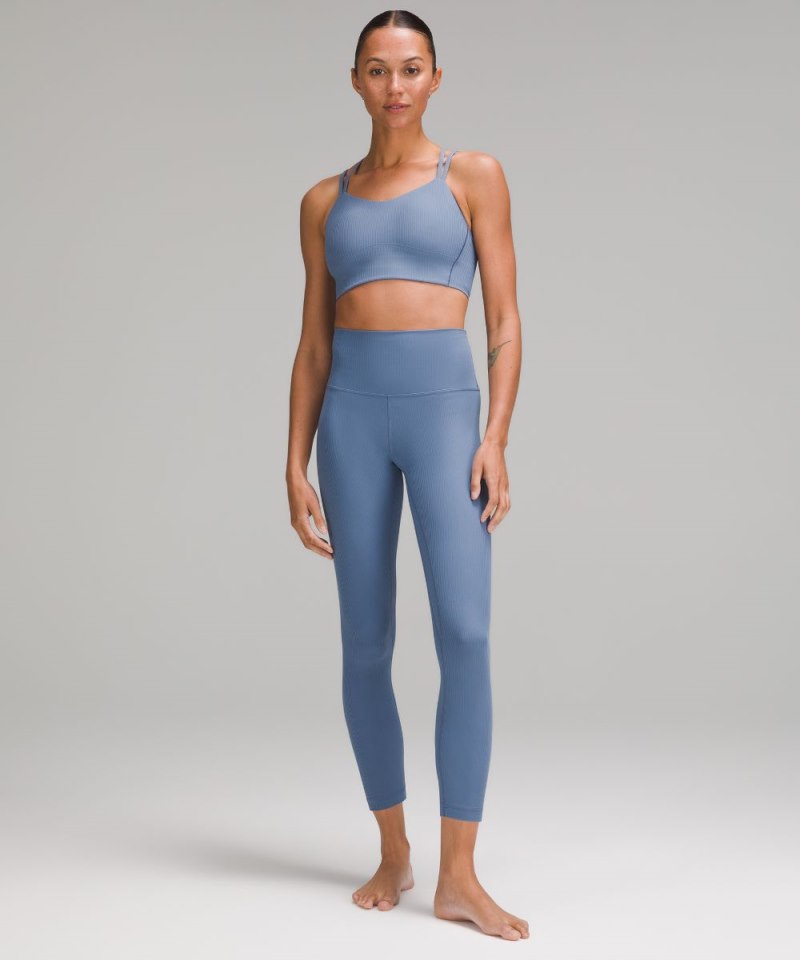 Lululemon Like a Cloud Ribbed Longline Bra *Light Support, B / C Cup Oasis Blue Online Outlet Sale