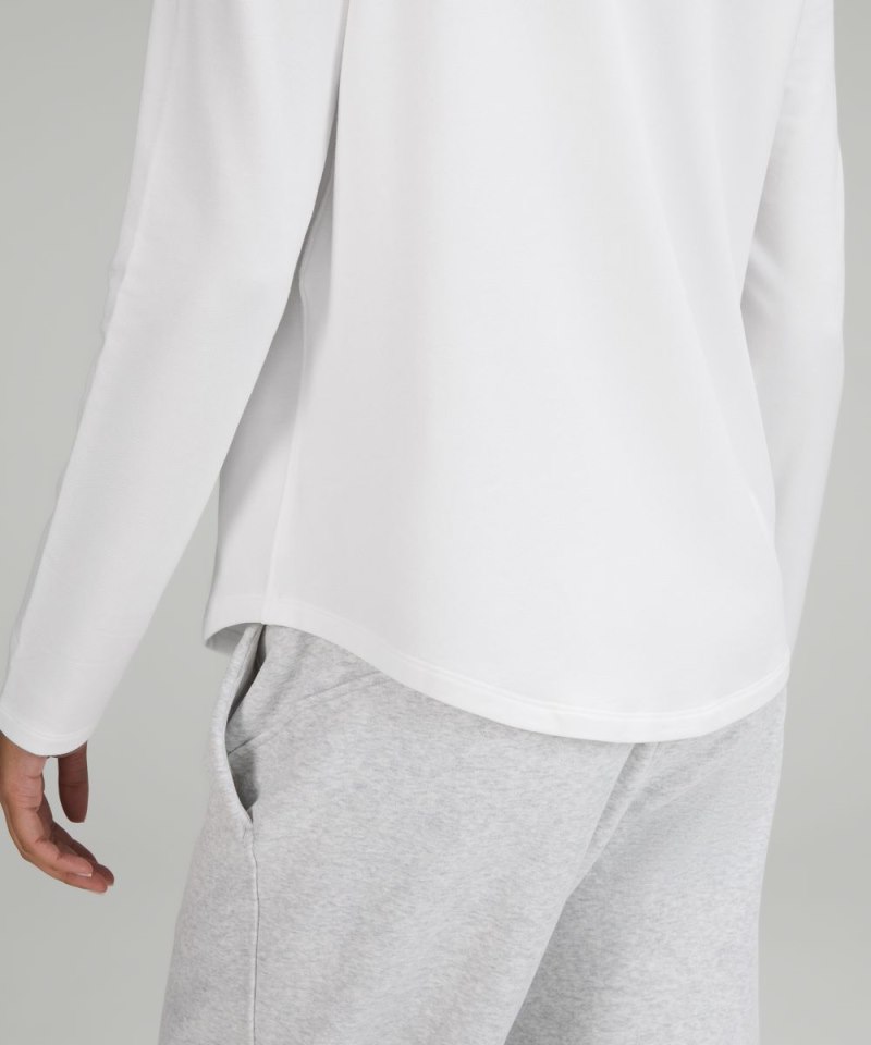 Lululemon Love Modal Fleece Long-Sleeve Shirt White Online Outlet Sale