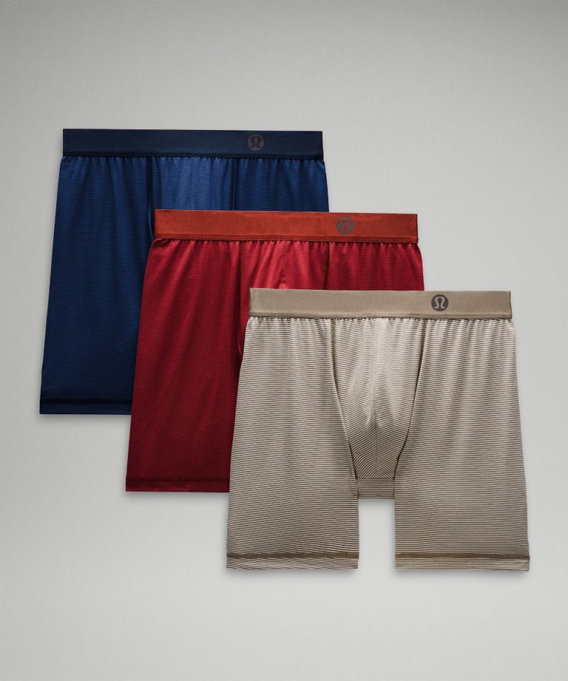 Lululemon Always In Motion Long Boxer 7" 3 Pack Jumie Stripe Nimbus Rover / Jumie Stripe Gamay Red Malbec Red / Jumie Stripe Gatsby Blue True Navy Online Outlet Sale