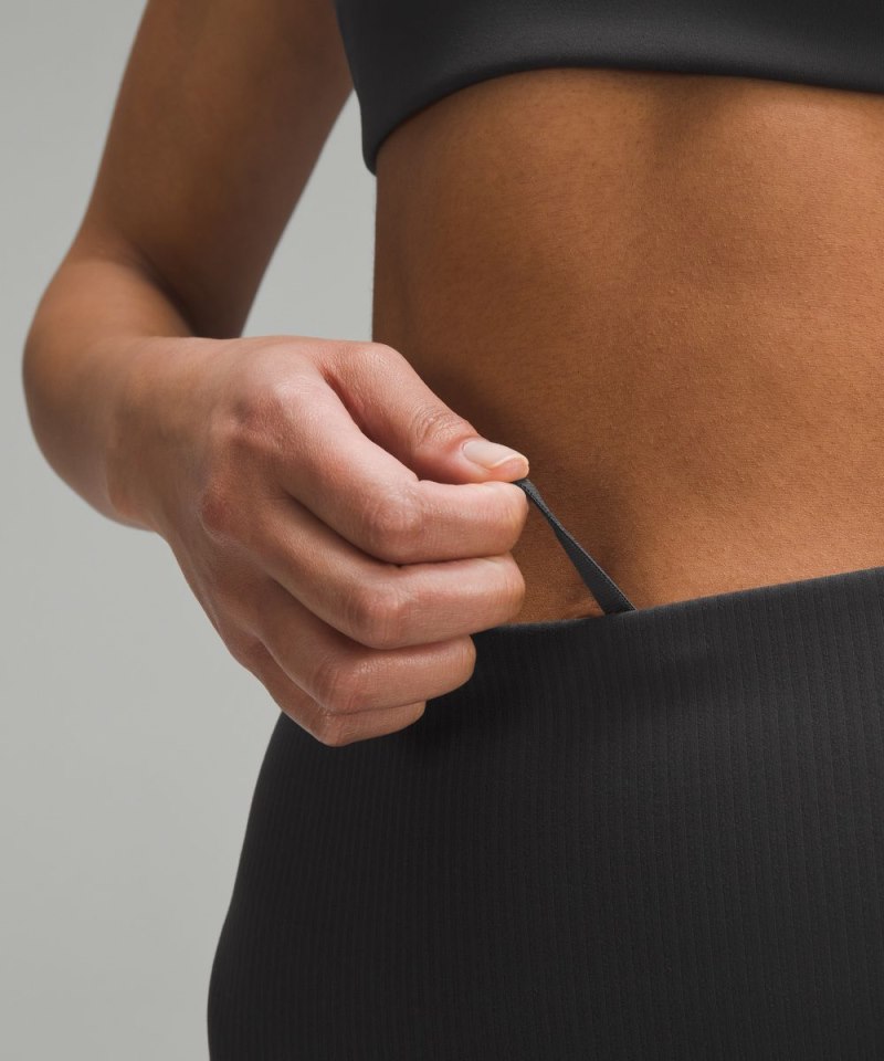 Lululemon Wunder Train High-Rise Ribbed Tight 25" Graphite Grey Online Outlet Sale