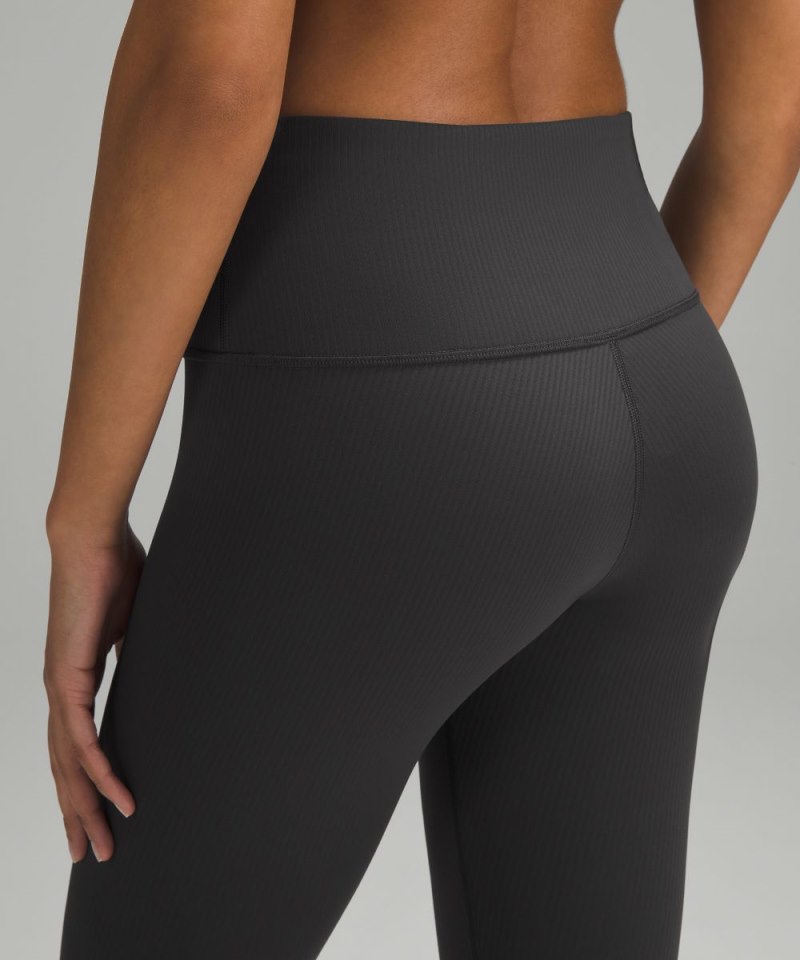 Lululemon Wunder Train High-Rise Ribbed Tight 25" Graphite Grey Online Outlet Sale