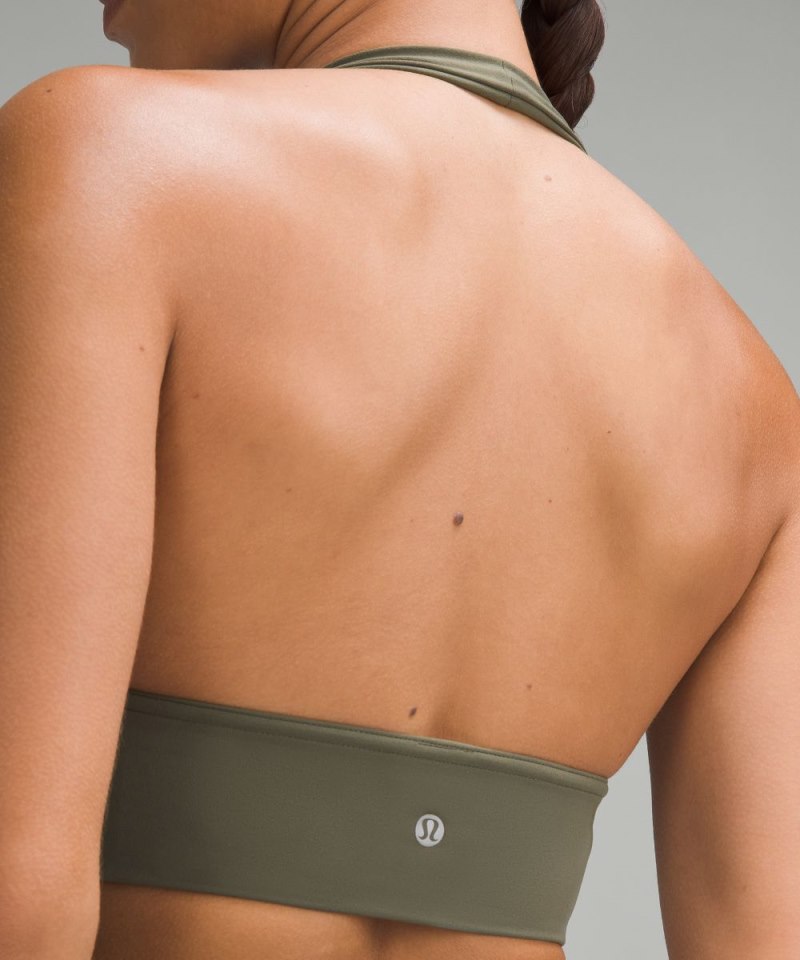 Lululemon lululemon Align™ Halter Bra *Light Support, C / D Cup Army Green Online Outlet Sale