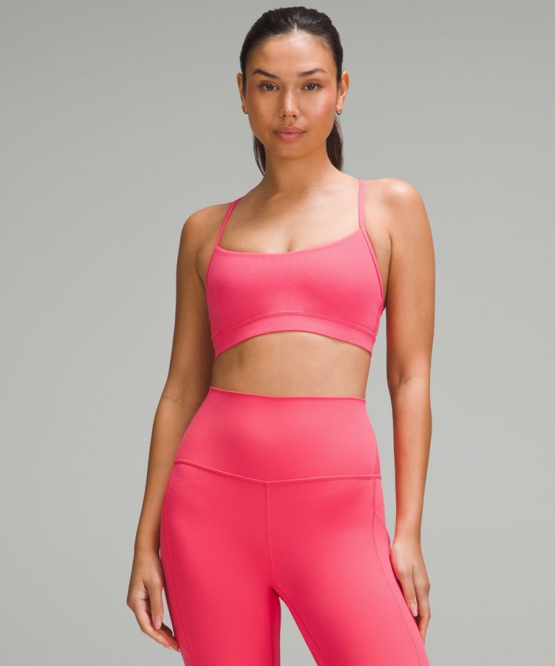 Lululemon Flow Y Bra Nulu *Light Support, A–C Cups Glaze Pink Online Outlet Sale