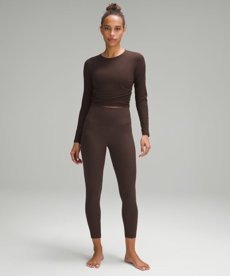 Lululemon lululemon Align™ High-Rise Ribbed Pant 25" Espresso (not available) Online Outlet Sale