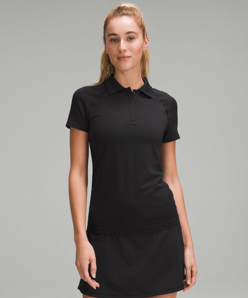 Lululemon Swiftly Tech Short-Sleeve Polo Shirt Black / Black (not available) Online Outlet Sale