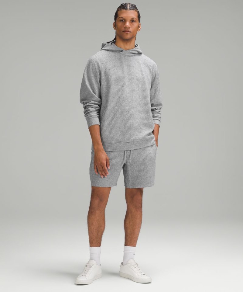 Lululemon Textured Double-Knit Cotton Hoodie Heathered Medium Grey / Black Online Outlet Sale