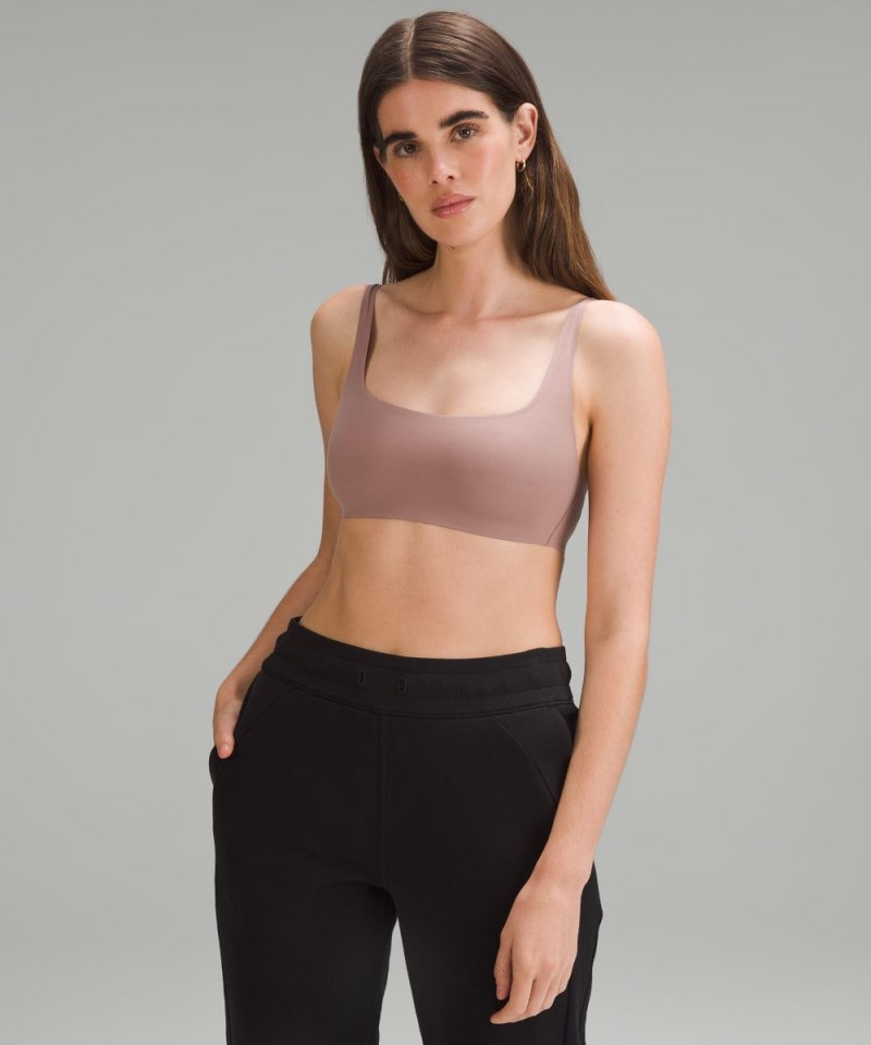 Lululemon Wundermost Ultra-Soft Nulu Scoop-Neck Bralette A–D Cups Twilight Rose Online Outlet Sale